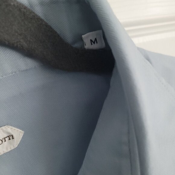 NEW GUGLIELMINOTTI Vintage Button-Down Dress Shirt Size M Cotton Light Blue - Picture 4 of 5